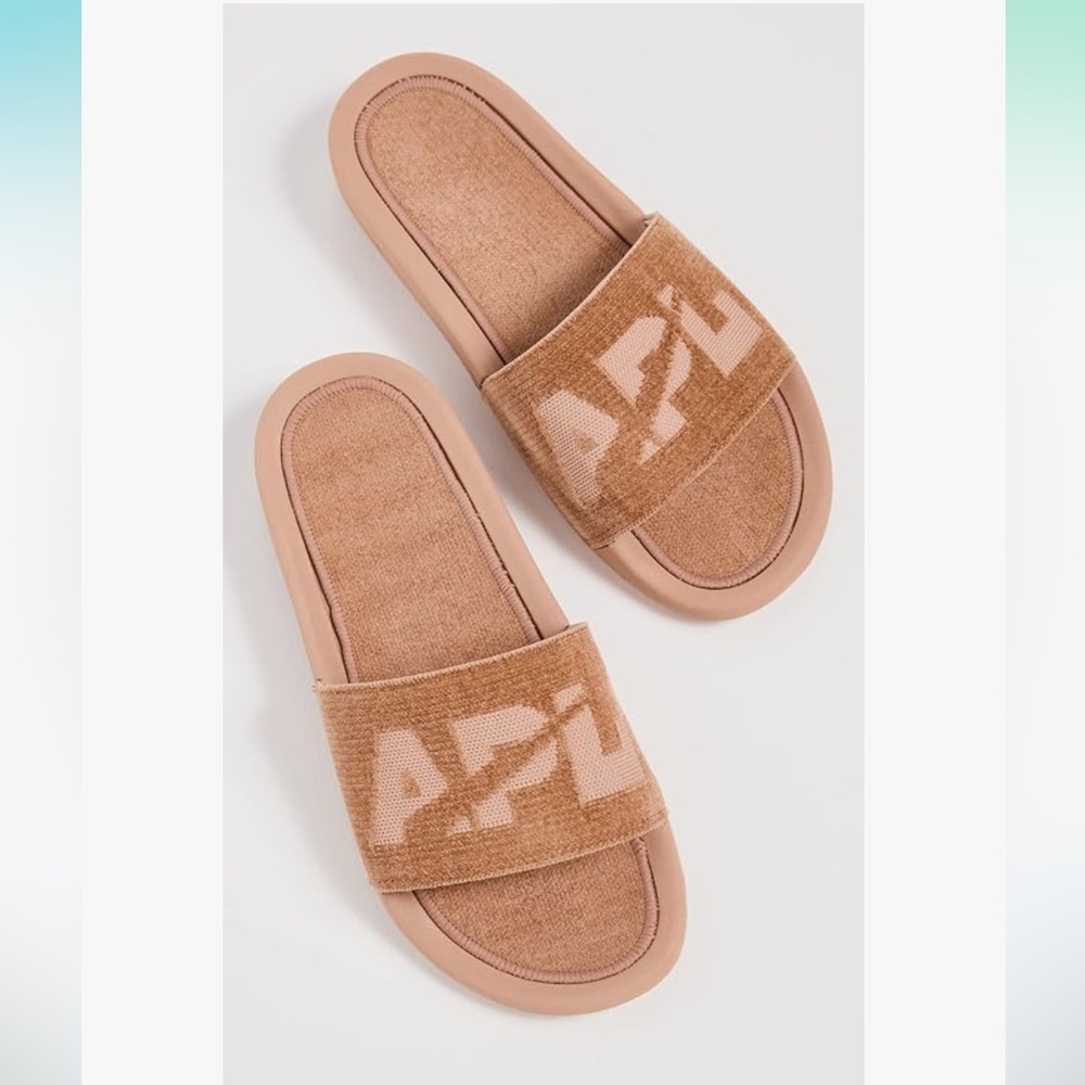 APL Techloom Velvet Slides Caramel. Size 9. - Picture 2 of 12